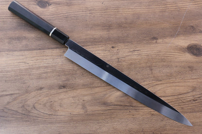 Sakai Takayuki Honyaki White Steel No.2 Yanagiba Japanese Knife 300mm Ebony with Ring Handle with Sheath - Japanny - Best Japanese Knife