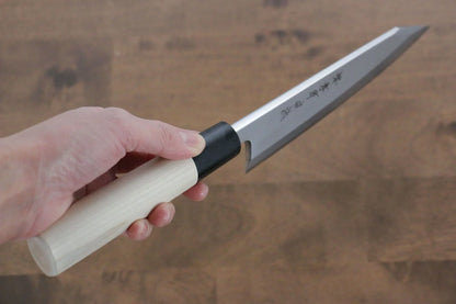 Thương hiệu Sakai Takayuki Thượng Hạng Tokujou Thép trắng No.2 Dao làm cá chuyên dụng Deba dao Nhật 180mm chuôi dao gỗ Mộc Lan