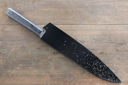 Sakai Takayuki 45 Layer Damascus Hammered Gyuto Japanese Chef Knife 240mm Silver Dots Lacquered Handle With Saya - Japanny - Best Japanese Knife