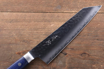 Marke Seisuke Aonashi AUS10 Handgeschmiedetes Santoku-Mehrzweckmesser (Kiritsuke), japanisches Messer, 195 mm grüner Sperrholzgriff, mit Scheide