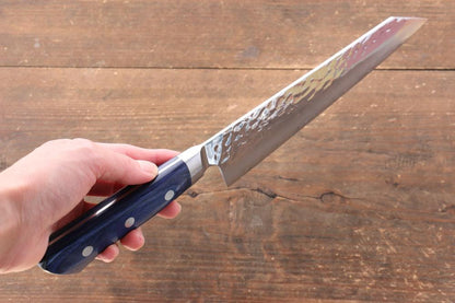 Thương hiệu Seisuke Aonashi AUS10 Rèn thủ công Dao đa năng Santoku (Kiritsuke) dao Nhật 195mm chuôi dao gỗ ép xanh, có kèm bao