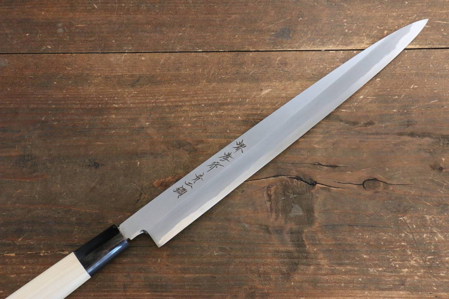 Sakai Takayuki Blue Steel No.2 Fuguhiki Japanese Knife 270mm Magnolia Handle - Japanny - Best Japanese Knife