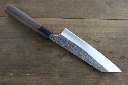 Yu Kurosaki Blue Super Clad Hammered Kurouchi Bunka Japanese Chef Knife 165mm - Japanny - Best Japanese Knife