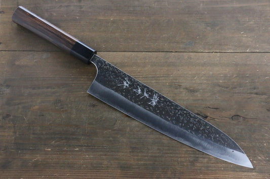 Yu Kurosaki Blue Super Clad Hammered Kurouchi Gyuto Japanese Chef Knife 240mm - Japanny - Best Japanese Knife