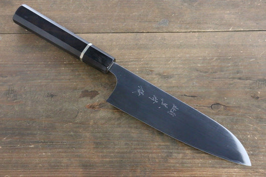 Yu Kurosaki R2/SG2 Mirrored Finish Santoku Japanese Knife 180mm with Ebony Wood Handle - Japanny - Best Japanese Knife