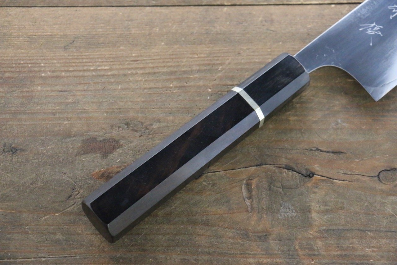 Yu Kurosaki R2/SG2 Mirrored Finish Santoku Japanese Knife 180mm with Ebony Wood Handle - Japanny - Best Japanese Knife