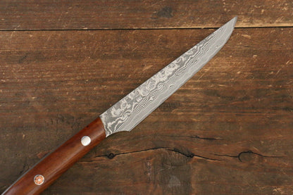 Takeshi Saji R2/SG2 Black Damascus Steak Japanese Knife 125mm Ironwood Handle - Japanny - Best Japanese Knife