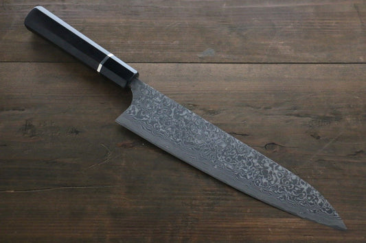 Takeshi Saji R2/SG2 Black Damascus Gyuto Japanese Chef Knife 210mm with Ebony  handle - Japanny - Best Japanese Knife