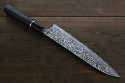 Takeshi Saji R2/SG2 Black Damascus Gyuto Japanese Chef Knife 210mm with Ebony  handle - Japanny - Best Japanese Knife