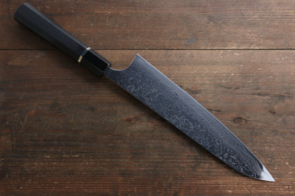 Takeshi Saji R2/SG2 Mirrored Finish Damascus Gyuto Japanese Knife 240mm with Ebony with Ring Handle - Japanny - Best Japanese Knife