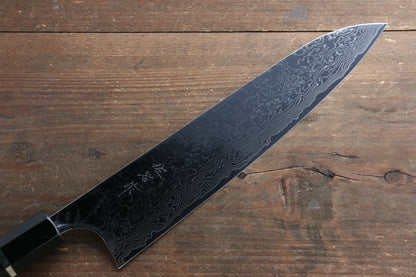 Takeshi Saji R2/SG2 Mirrored Finish Damascus Gyuto Japanese Knife 240mm with Ebony with Ring Handle - Japanny - Best Japanese Knife