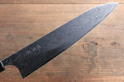 Takeshi Saji R2/SG2 Mirrored Finish Damascus Gyuto Japanese Knife 240mm with Ebony with Ring Handle - Japanny - Best Japanese Knife