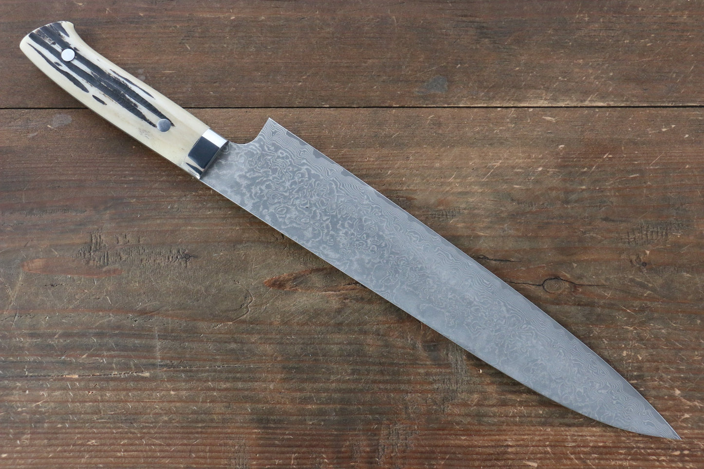 Takeshi Saji R2/SG2 Black Damascus Gyuto Japanese Knife 270mm with Cow Bone  Handle - Japanny - Best Japanese Knife