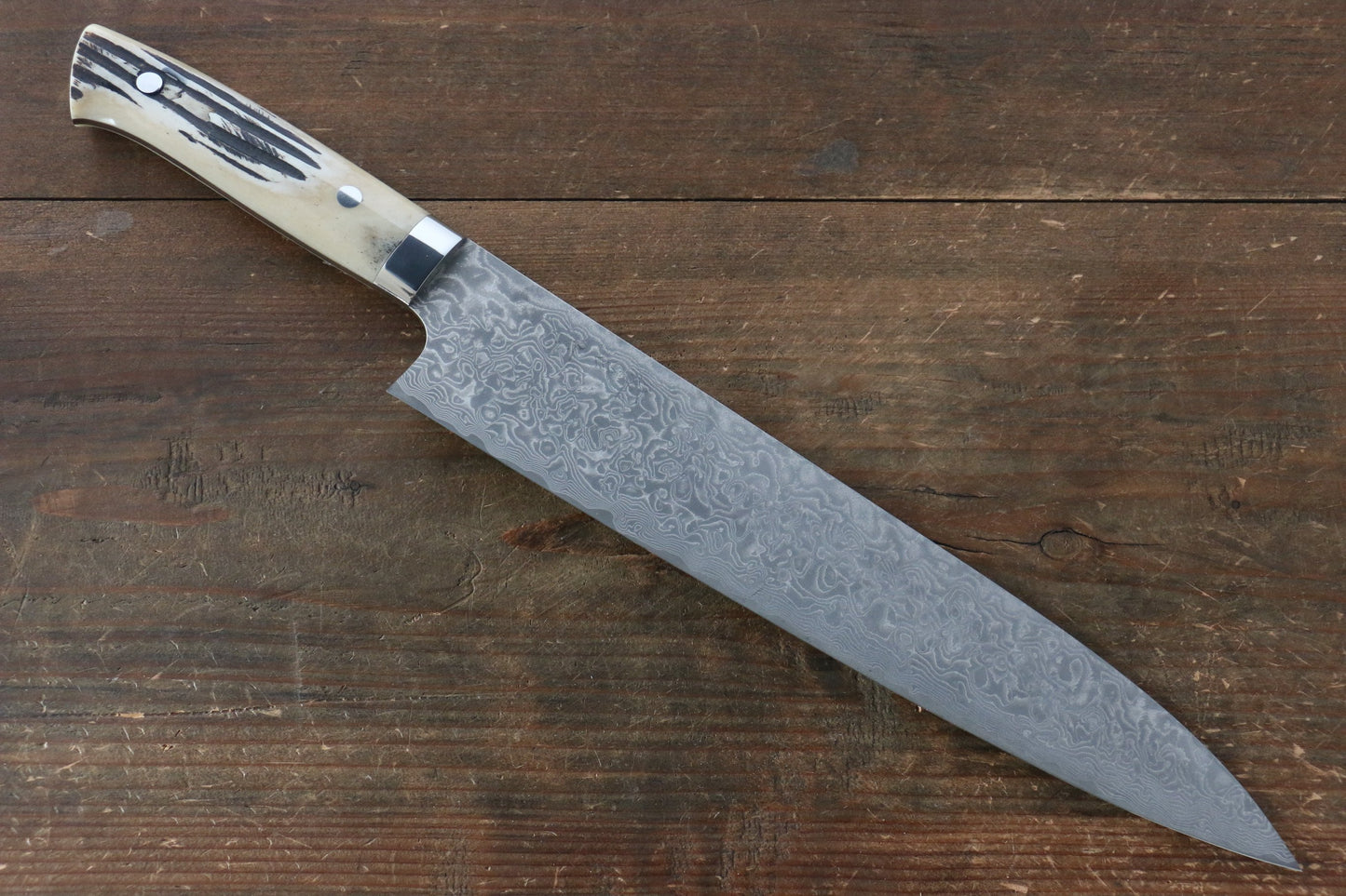 Takeshi Saji R2/SG2 Black Damascus Gyuto Japanese Knife 270mm with Cow Bone  Handle - Japanny - Best Japanese Knife