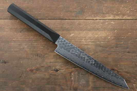 Jikko VG10 17 Layer Kiritsuke Petty-Utility Japanese Knife 140mm Ebony Wood Handle - Japanny - Best Japanese Knife