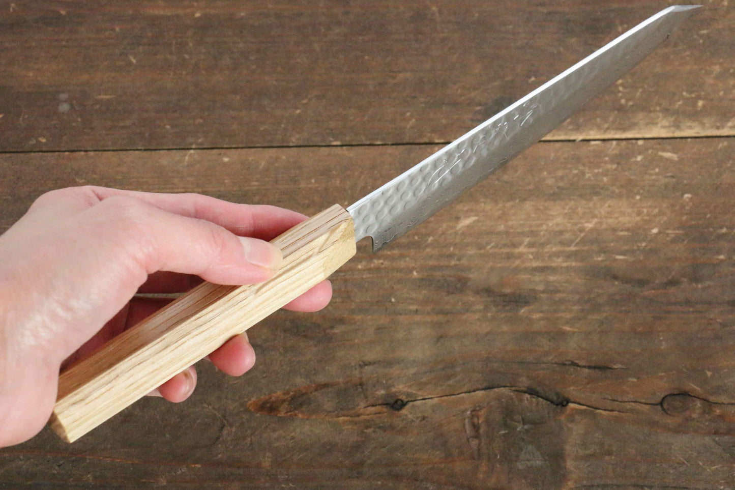 Jikko VG10 17 Layer Kiritsuke Petty-Utility Japanese Knife 140mm Oak Handle - Japanny - Best Japanese Knife