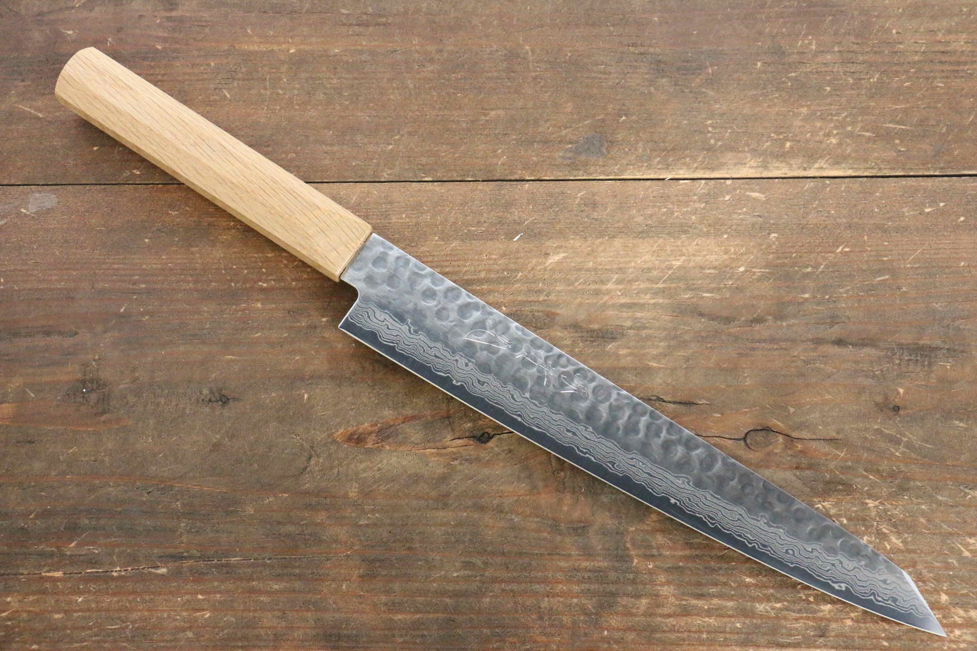 Jikko VG10 17 Layer Sujihiki Japanese Knife 230mm Oak Handle - Japanny - Best Japanese Knife