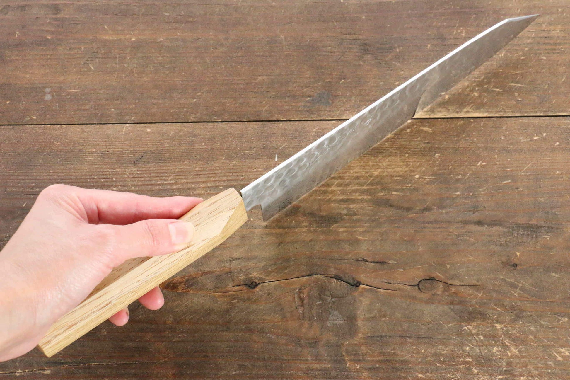 Jikko VG10 17 Layer Gyuto Japanese Knife 200mm Oak Handle - Japanny - Best Japanese Knife