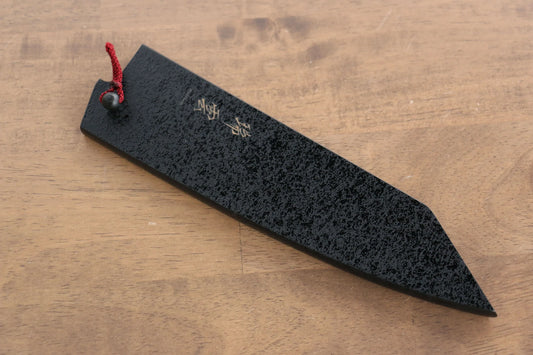 ZUIUN Messerscheide Mattschwarz Magnolienholz Santoku-Mehrzweckmesser (Kiritsuke) 180 mm Griff aus laminiertem Holz 