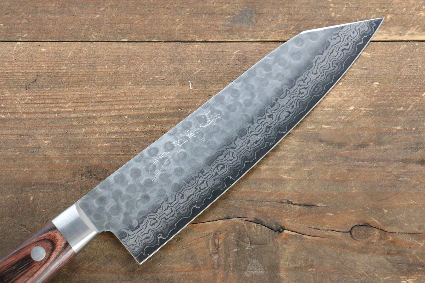 Jikko VG10 17 Layer Kiritsuke Santoku Japanese Knife 170mm Mahogany Handle - Japanny - Best Japanese Knife