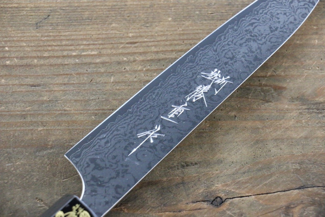Anryu VG10 Damascus Mirrored Finish Petty Japanese Chef Knife 135mm with saya - Japanny - Best Japanese Knife