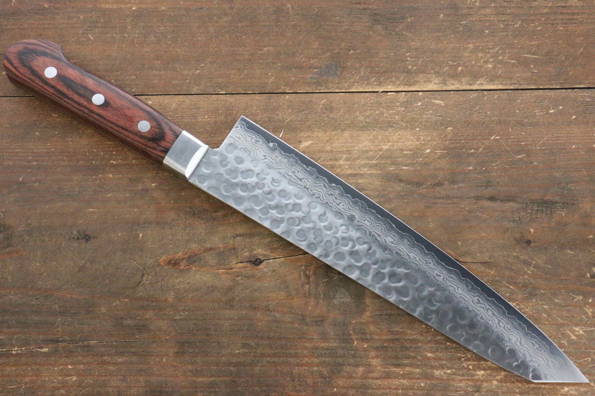Jikko VG10 17 Layer Kiritsuke Gyuto Japanese Knife 230mm Mahogany Handle - Japanny - Best Japanese Knife