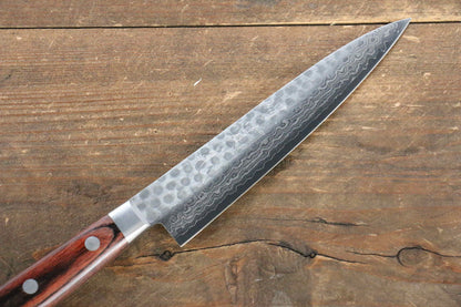 Jikko VG10 17 Layer Petty-Utility Japanese Knife 135mm Mahogany Handle - Japanny - Best Japanese Knife