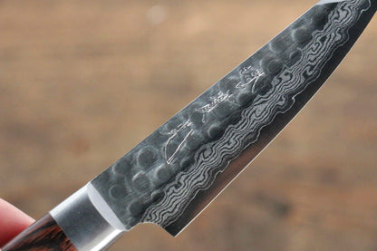 Jikko VG10 17 Layer Paring Japanese Knife 70mm Mahogany Handle - Japanny - Best Japanese Knife