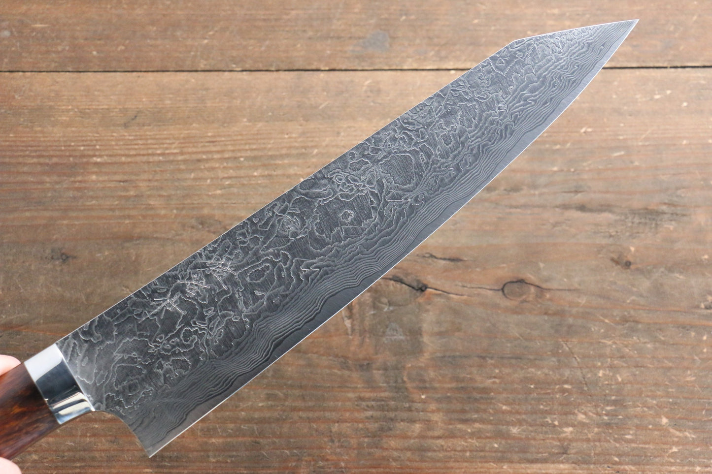 Takeshi Saji R2/SG2 Diamond Finish Damascus Kiritsuke Japanese Knife 240mm with Ironwood Handle - Japanny - Best Japanese Knife