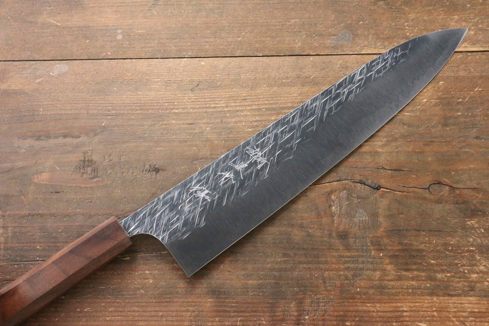 Yu Kurosaki Raijin Cobalt Special Steel Hammered Gyuto Japanese Knife 270mm Walnut Handle - Japanny - Best Japanese Knife