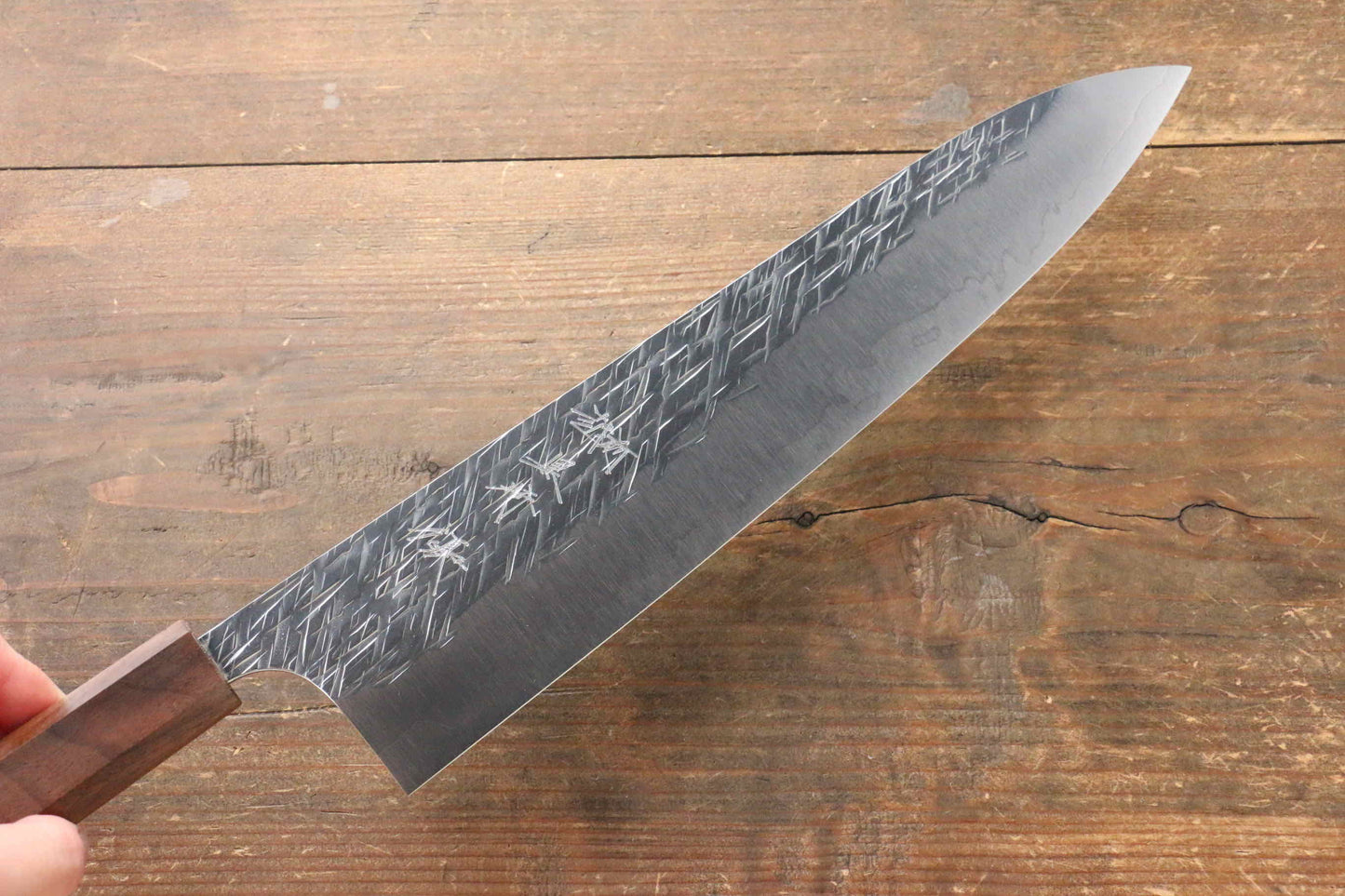 Yu Kurosaki Raijin Cobalt Special Steel Hammered Gyuto Japanese Knife 270mm Walnut Handle - Japanny - Best Japanese Knife