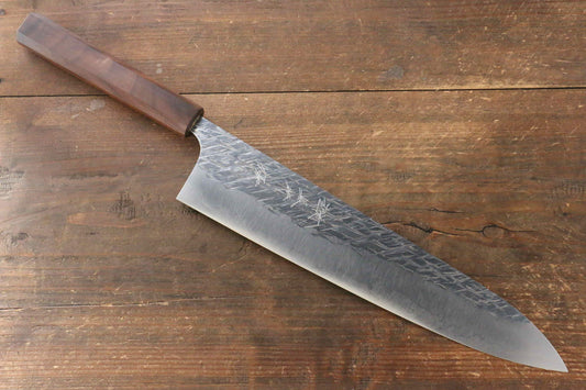Yu Kurosaki Raijin Cobalt Special Steel Hammered Gyuto Japanese Knife 270mm Walnut Handle - Japanny - Best Japanese Knife