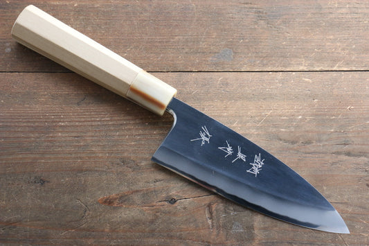 Yu Kurosaki Blue Steel No.2 Mirrored Finish Deba Japanese Knife 150mm with Magnolia Handle - Japanny - Best Japanese Knife