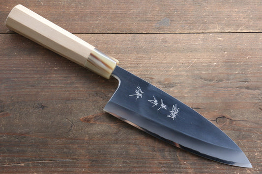 Yu Kurosaki Blue Steel No.2 Mirrored Finish Deba Japanese Knife 165mm with Magnolia Handle - Japanny - Best Japanese Knife