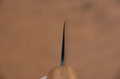 Marke: Sakai Takayuki Black Shadow Kurokage VG10. Handgeschmiedetes, teflonbeschichtetes Mehrzweckmesser. Japanisches Gyuto-Messer. 190 mm Griff aus gebrannter Eiche