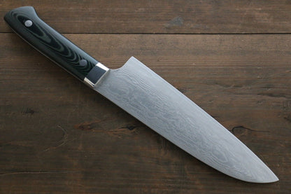 Takeshi Saji VG10 Damascus Santoku Japanese Chef Knife 180mm with Black Micarta  handle - Japanny - Best Japanese Knife