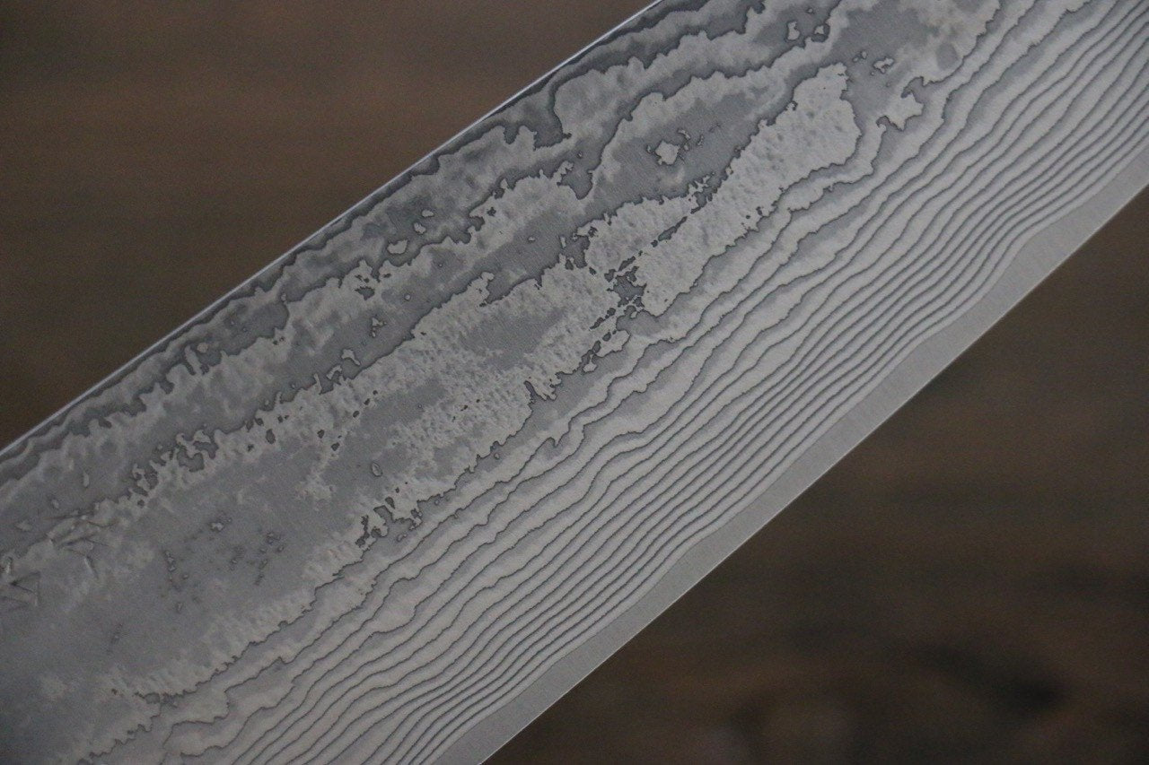 Takeshi Saji VG10 Damascus Santoku Japanese Chef Knife 180mm with Black Micarta  handle - Japanny - Best Japanese Knife