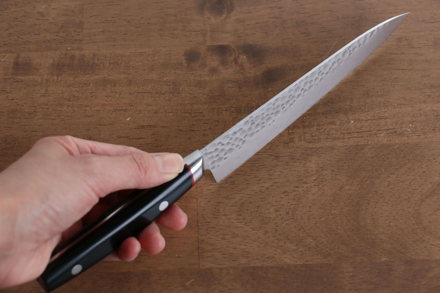 Dao nhỏ đa năng Petty dao Nhật 150mm thương hiệu Seisuke thép PRO-J VG10 rèn thủ công chuôi dao gỗ Micarta đen