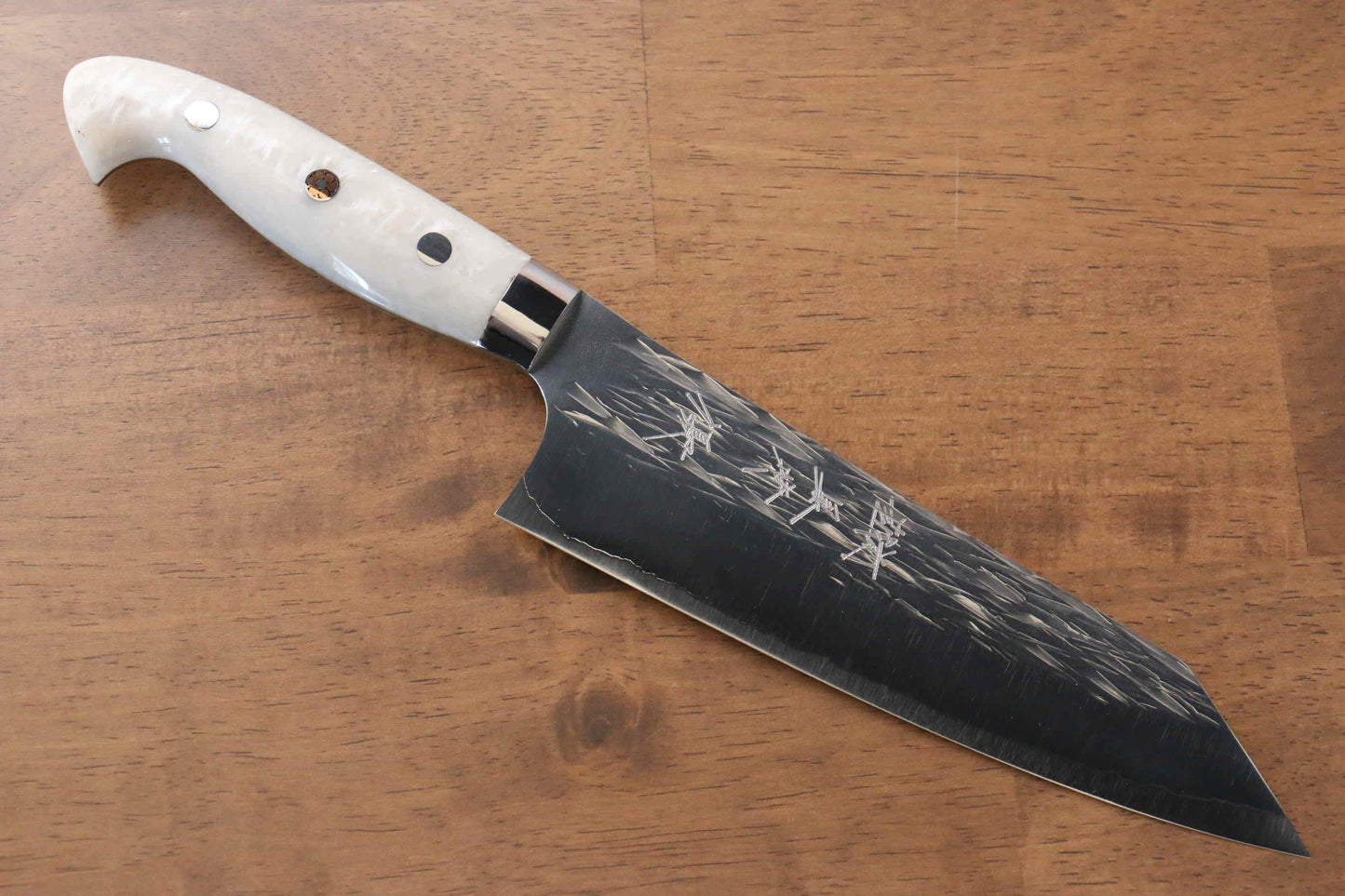 Yu Kurosaki Juhyo SPG2 Hammered Santoku Japanese Knife 165mm Acrylic Handle - Japanny - Best Japanese Knife