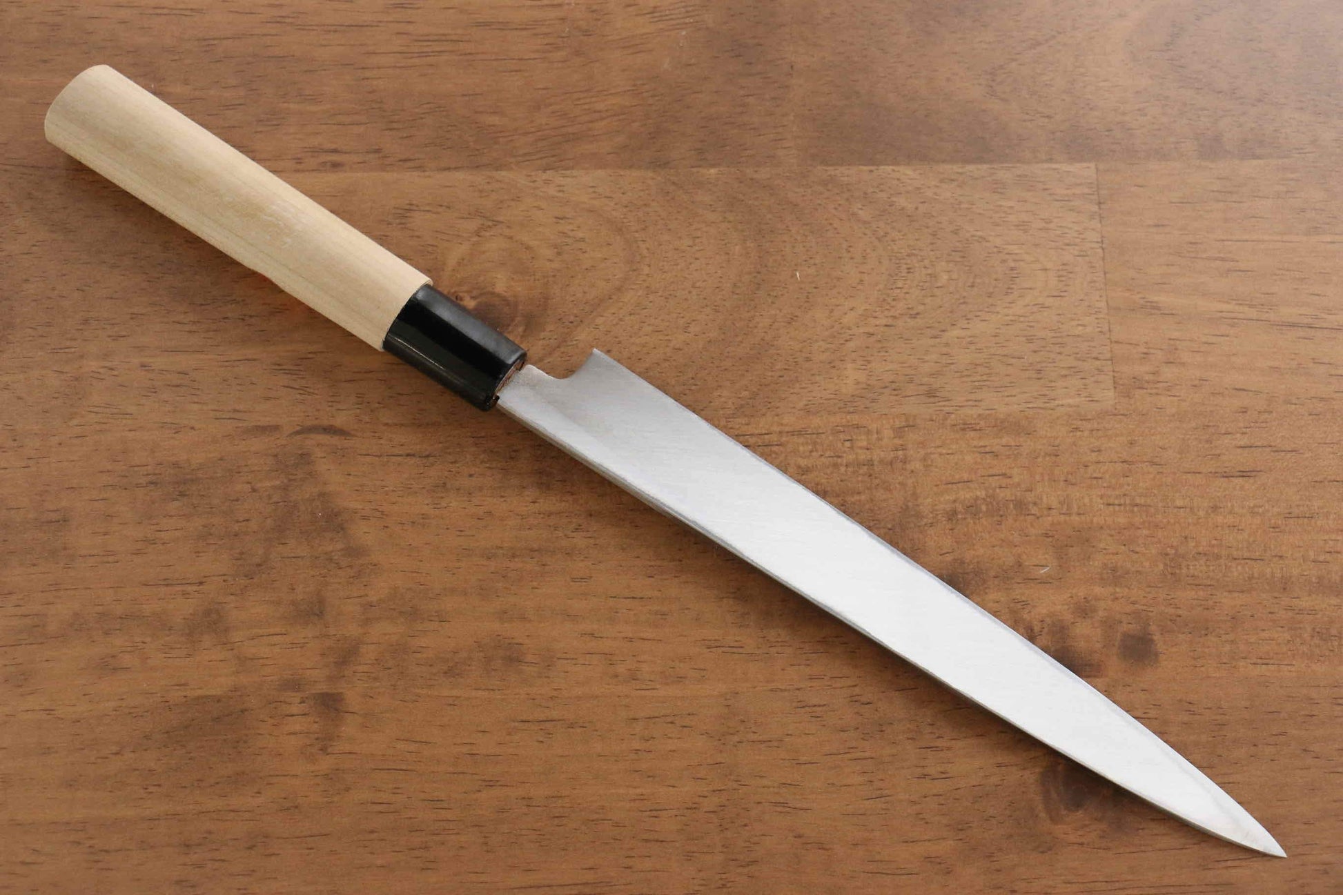 Sakai Takayuki Kasumitogi White Steel Fuguhiki Japanese Knife Magnolia Handle - Japanny - Best Japanese Knife