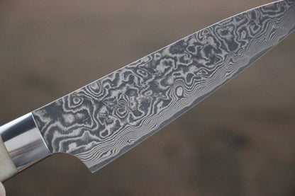 Saji R2/SG2 Diamond Finish Damascus Petty Japanese Chef Knife 90mm with Bone Handle - Japanny - Best Japanese Knife