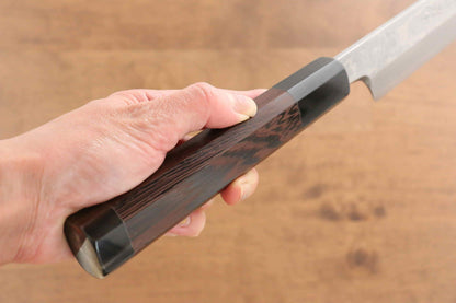 Sakai Takayuki Hien Silver Steel No.3 Yanagiba Japanese Knife Wenge with Double Water Buffalo Ring Handle with Sheath - Japanny - Best Japanese Knife