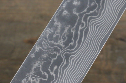 Takeshi Saji VG10 Black Damascus Nakiri Japanese Chef Knife 180mm with Bone Handle - Japanny - Best Japanese Knife