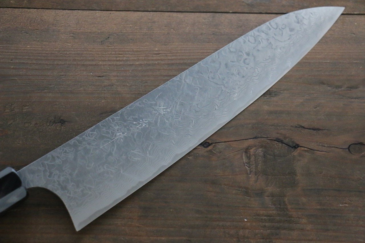 Saji R2/SG2 Diamond Finish Damascus Gyuto Japanese Chef Knife 240mm with Ebony  handle - Japanny - Best Japanese Knife