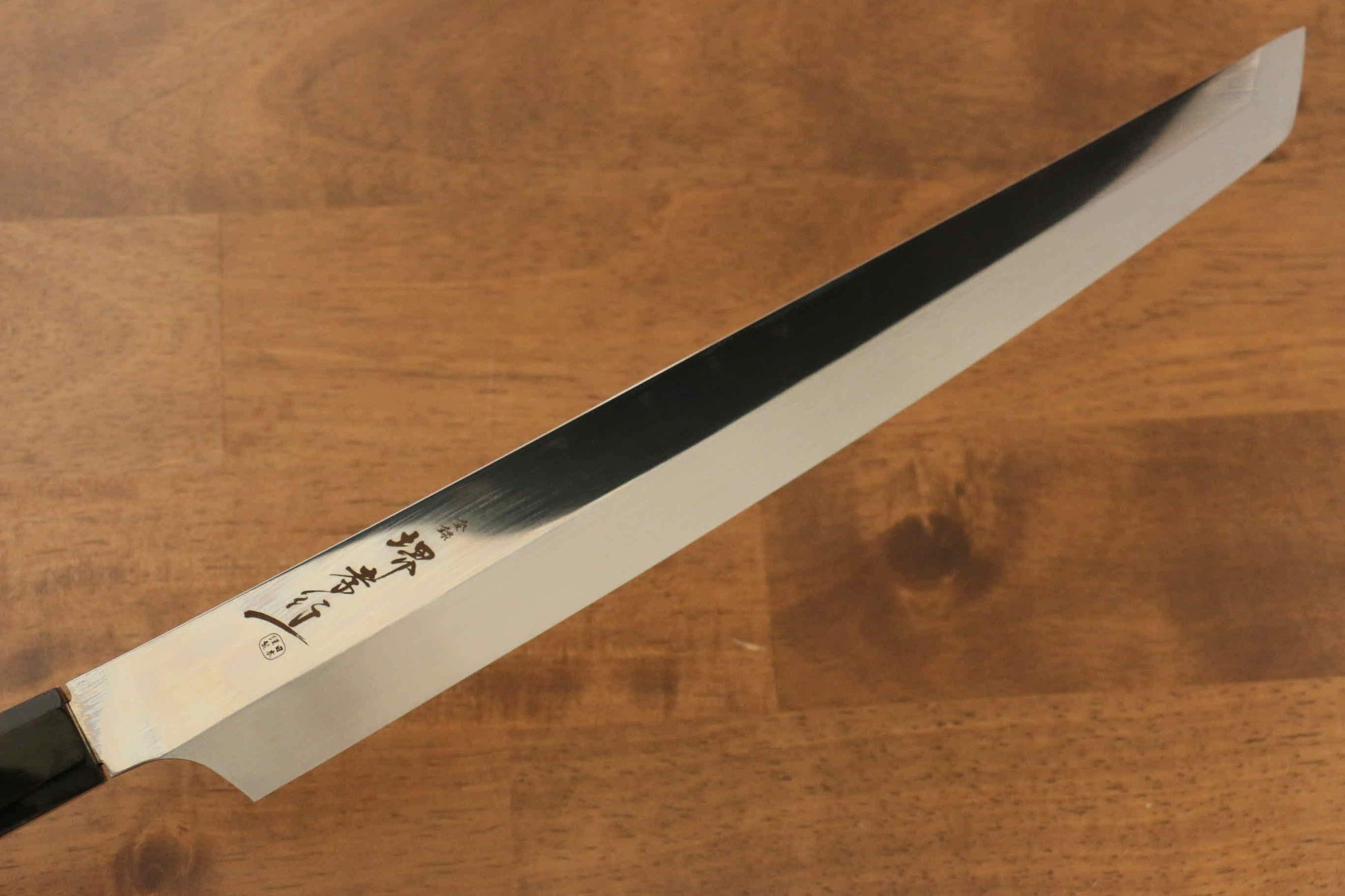 Sakai Takayuki Ginryu Honyaki Swedish Steel Mirrored Finish Sakimaru Yanagiba Japanese Knife 300mm Wenge with Double Water Buffalo Ring Handle with Sheath - Japanny - Best Japanese Knife