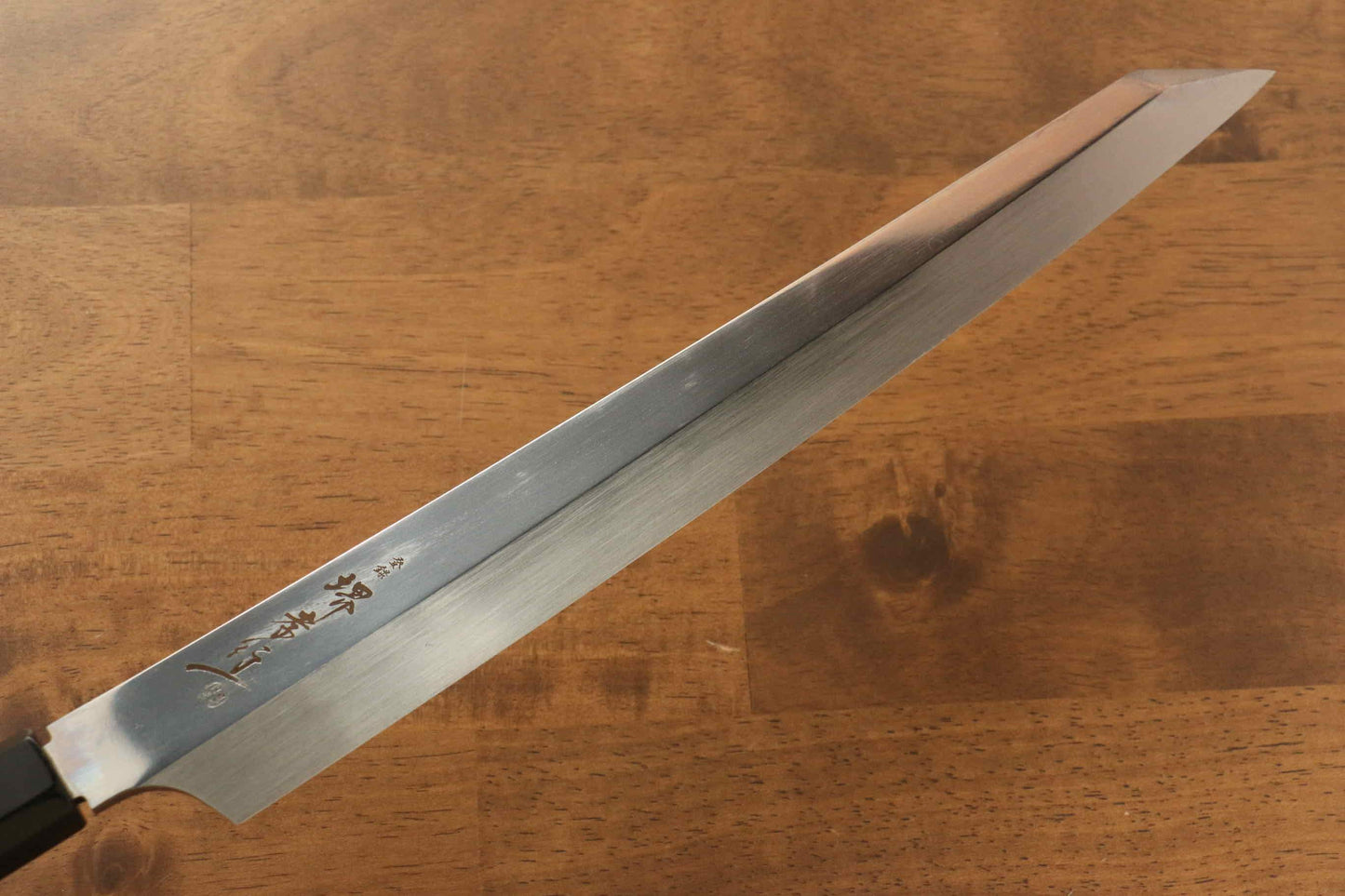 Sakai Takayuki Ginryu Honyaki Swedish Steel Mirrored Finish Kengata Yanagiba Japanese Knife 300mm Wenge with Double Water Buffalo Ring Handle with Sheath - Japanny - Best Japanese Knife