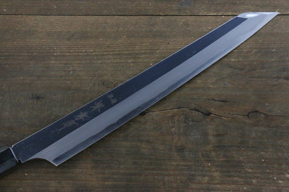 Sakai Takayuki Hien Blue Steel No.2 Mirrored Kengata Yanagiba Japanese Chef Knife 270mm with saya - Japanny - Best Japanese Knife