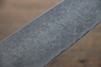 Takeshi Saji R2/SG2 Diamond Finish Damascus Santoku Japanese Chef Knife 180mm with Iron Wood handle - Japanny - Best Japanese Knife