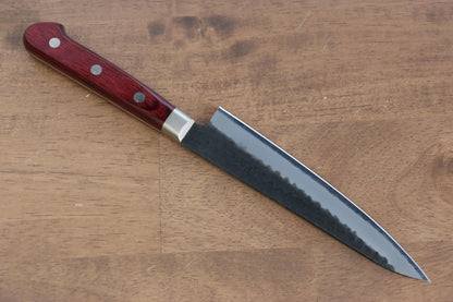 Hochwertiges handgeschmiedetes japanisches Messer – Seisuke Mehrzweck-Kleinmesser Kurouchi superblauer Stahl 135 mm
