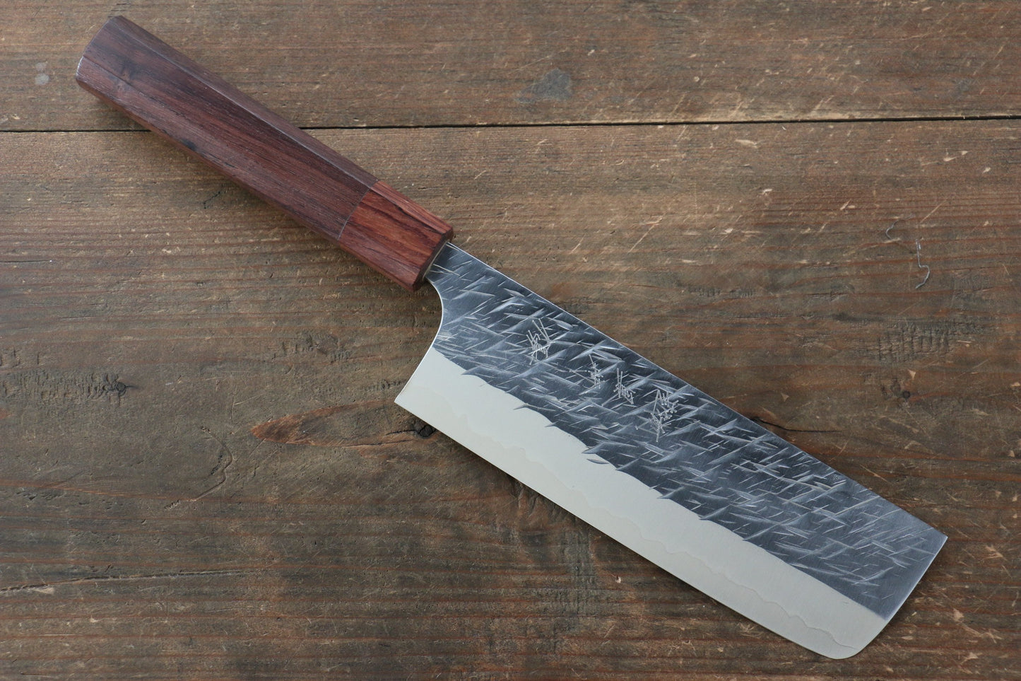 Yu Kurosaki Raijin Cobalt Special Steel Hammered nakiri Japanese Knife 165mm - Japanny - Best Japanese Knife